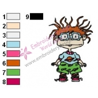 Rugrats Chuckie Embroidery Design